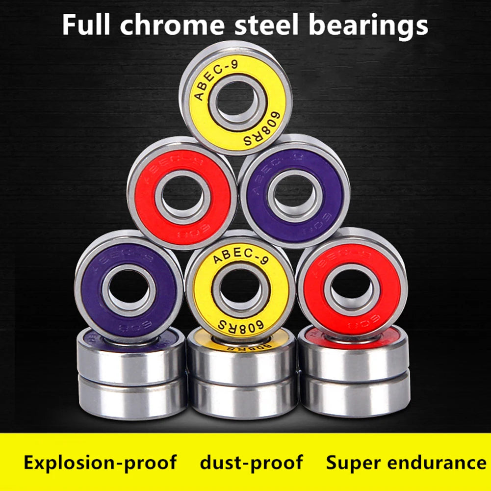 ABEC-7/ABEC-9 608 Skateboard Wheel Roller Steel Sealed Ball Bearings 8x22x7mm Skateboards Bearings Scooter Accessories