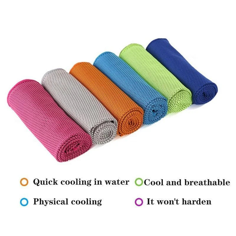 1pc Ice Towel Chilly Cool Towel for Sport,Cooling Towel Soft Breathable Ice Washcloths Absorbent Quick-dry Towels for Workout