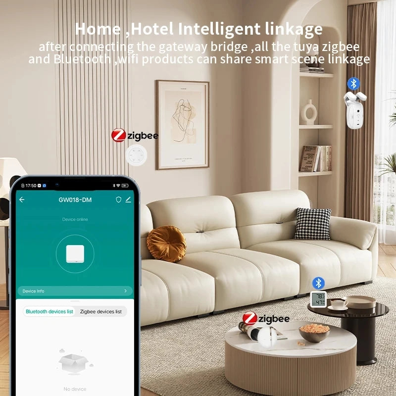 بوابة Tuya متعددة الأوضاع ZigBee Bluetooth Hub للأجهزة المنزلية الذكية اللاسلكية مع جهاز التحكم عن بعد ودعم Alexa وGoogle Home