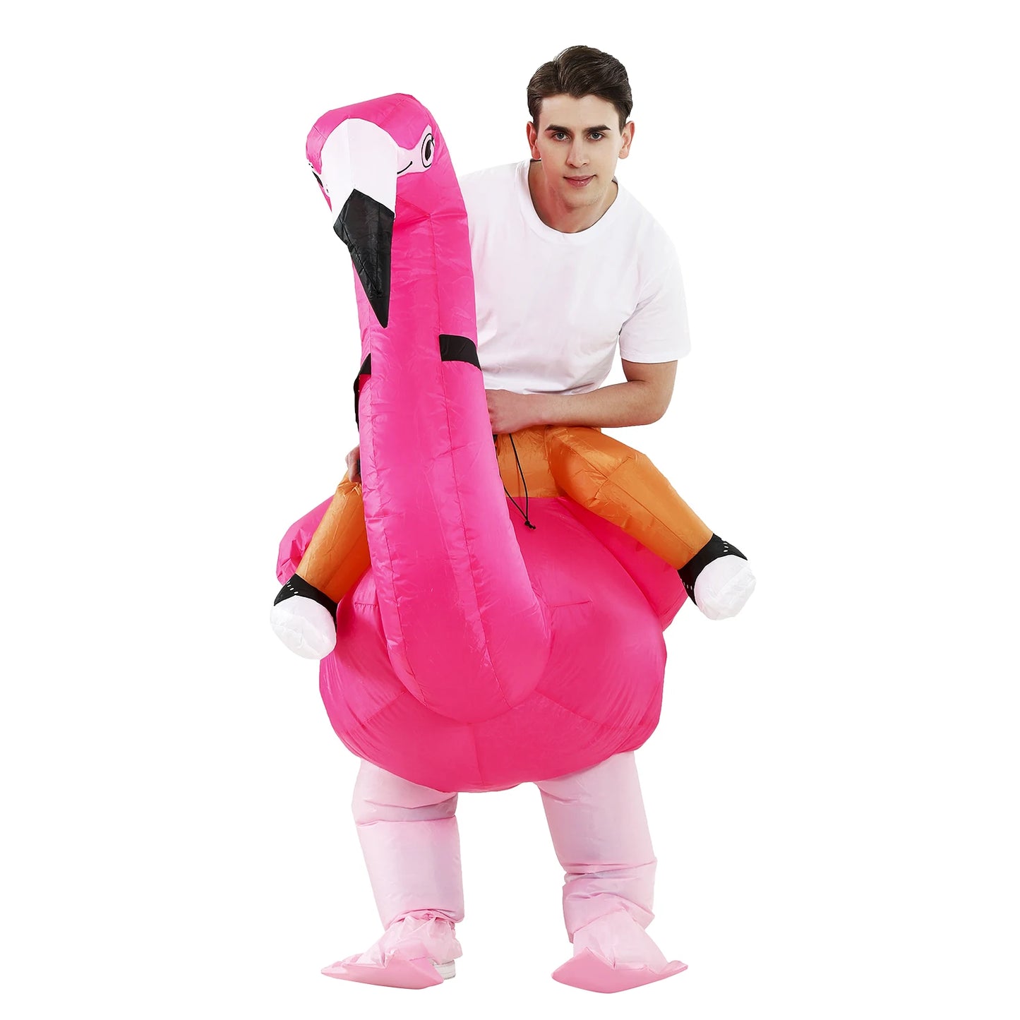 Flamingo Inflatable Costume Christms Mascot  Costume For Women Adults Kids Halloween Cartoon Anime Mascot Cosplay For Party