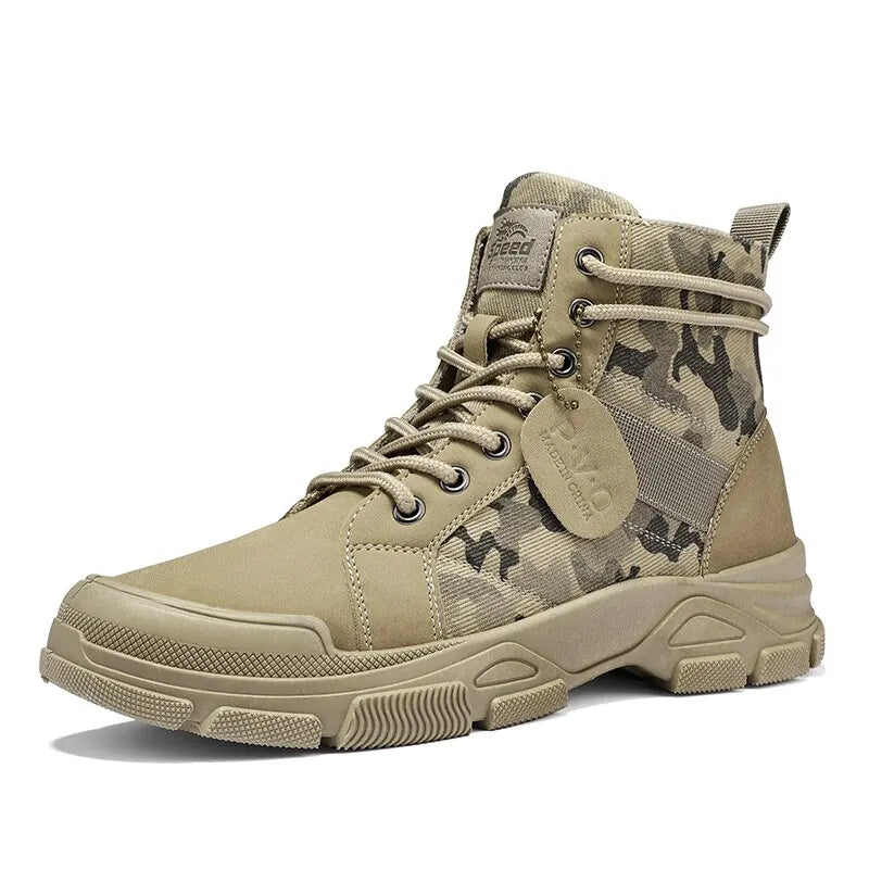 Men's Shoes Camo Martin Boots Men's Autumn/Winter Work Wear Casual Short Boots