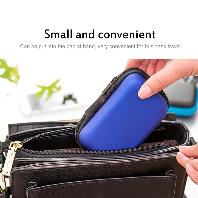 Earphone Protective Bag Box Hard Case Digital Charger Headphone Storage Bag Usb Data Cable Organizer Carrying Pouch Storage Bag