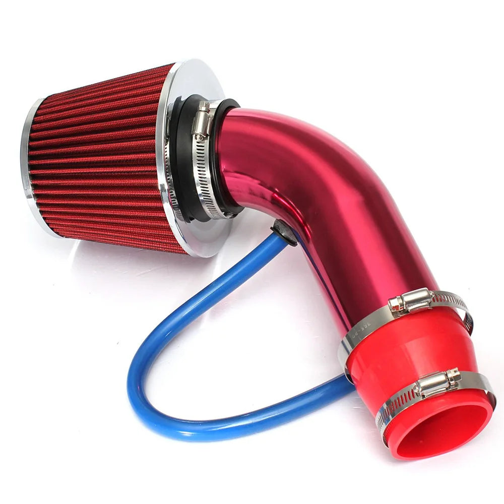 76mm Car Refitted Winter Mushroom Head Air Filter Intake Pipe Filter High Flow High Cold Air Filter Aluminum Pipe Kit