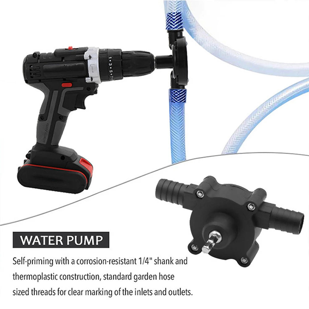 Household Portable Electric Drill Pump Diesel Oil Fluid Water Pump Mini Hand Self-priming Liquid Transfer Pumps Car Accessories