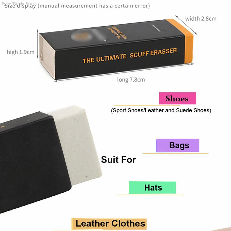 1pc Sneaker Cleaner Rubber Block Shoes Clean Care Eraser Natural Rubbing Suede Leather Boot Decontamination Eraser Stain Cleaner