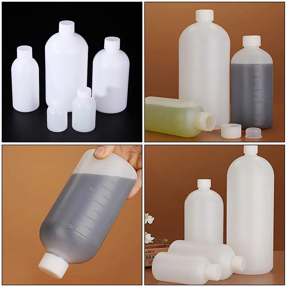 2pcs Chemical Reagent Bottles Clear Plastic Laboratory Sample Bottles Empty Liquid Bottles Refillable Jar 500ML 17x7.7x7.7cm