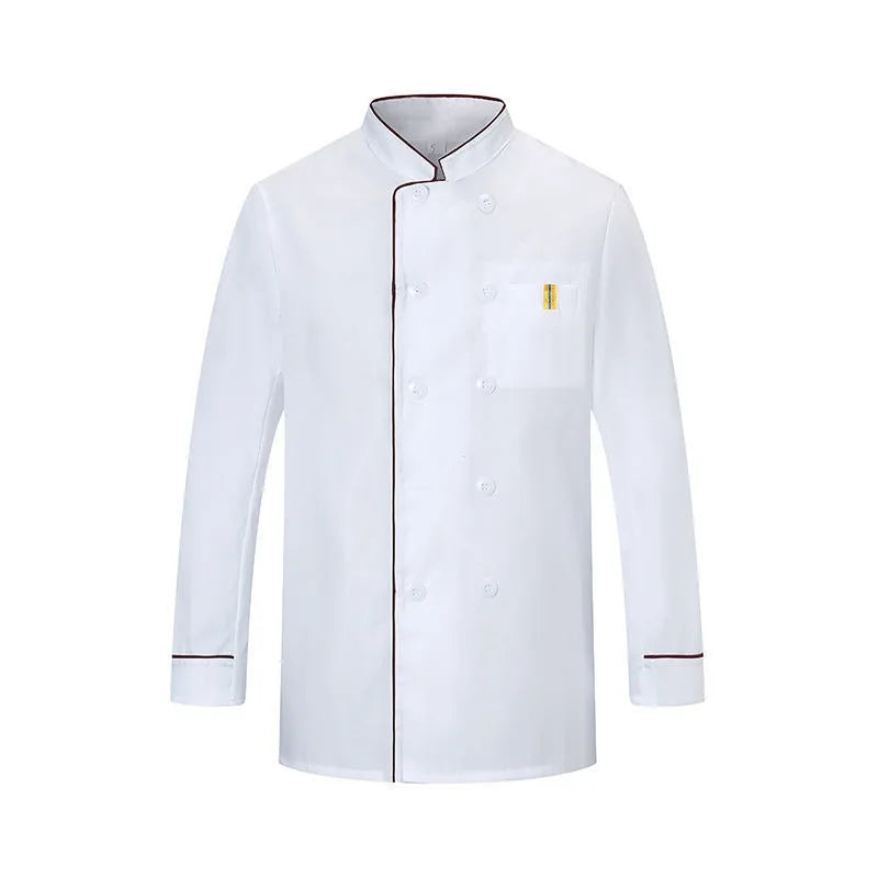 Professiona Premium Hotel Kitchen Uniform Long Sleeves Chef Jacket для мужчин, идеально подходит для сферы общественного питания