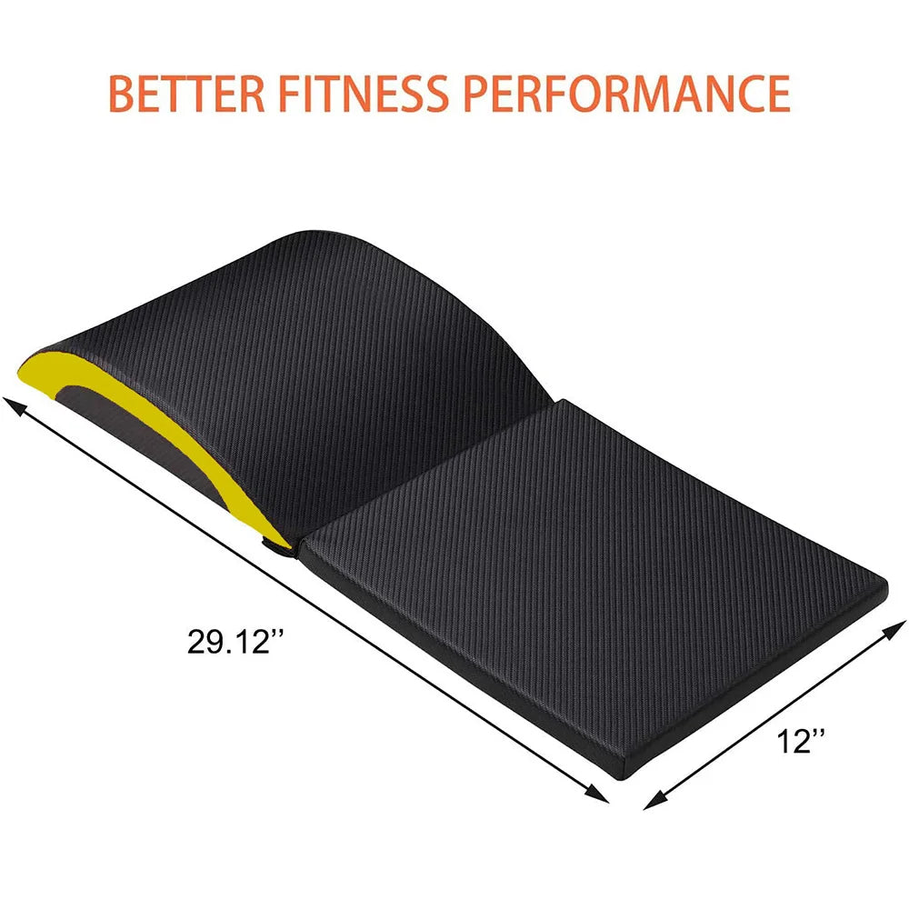 Foldable Supine Board AB Exercise Mat with Tailbone Protector Sit Up Pad Abdominal Core Trainer Mat for Gym Home School Fitness