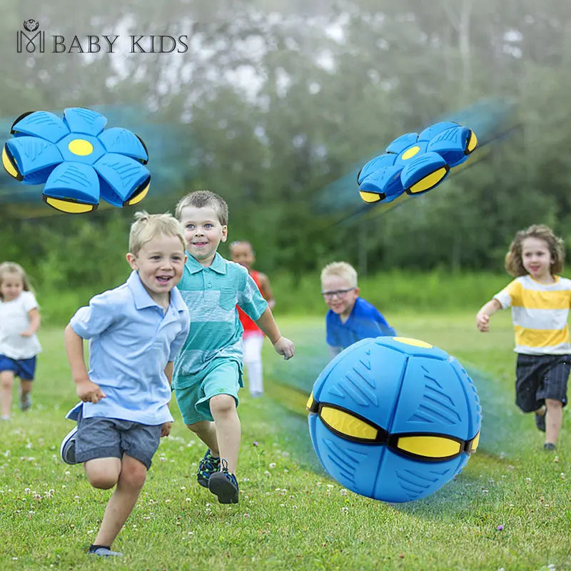 Flying UFO Flat Throw Disc Ball Without LED Light Magic Ball Toy Kid Outdoor Garden Beach Game Children's sports balls