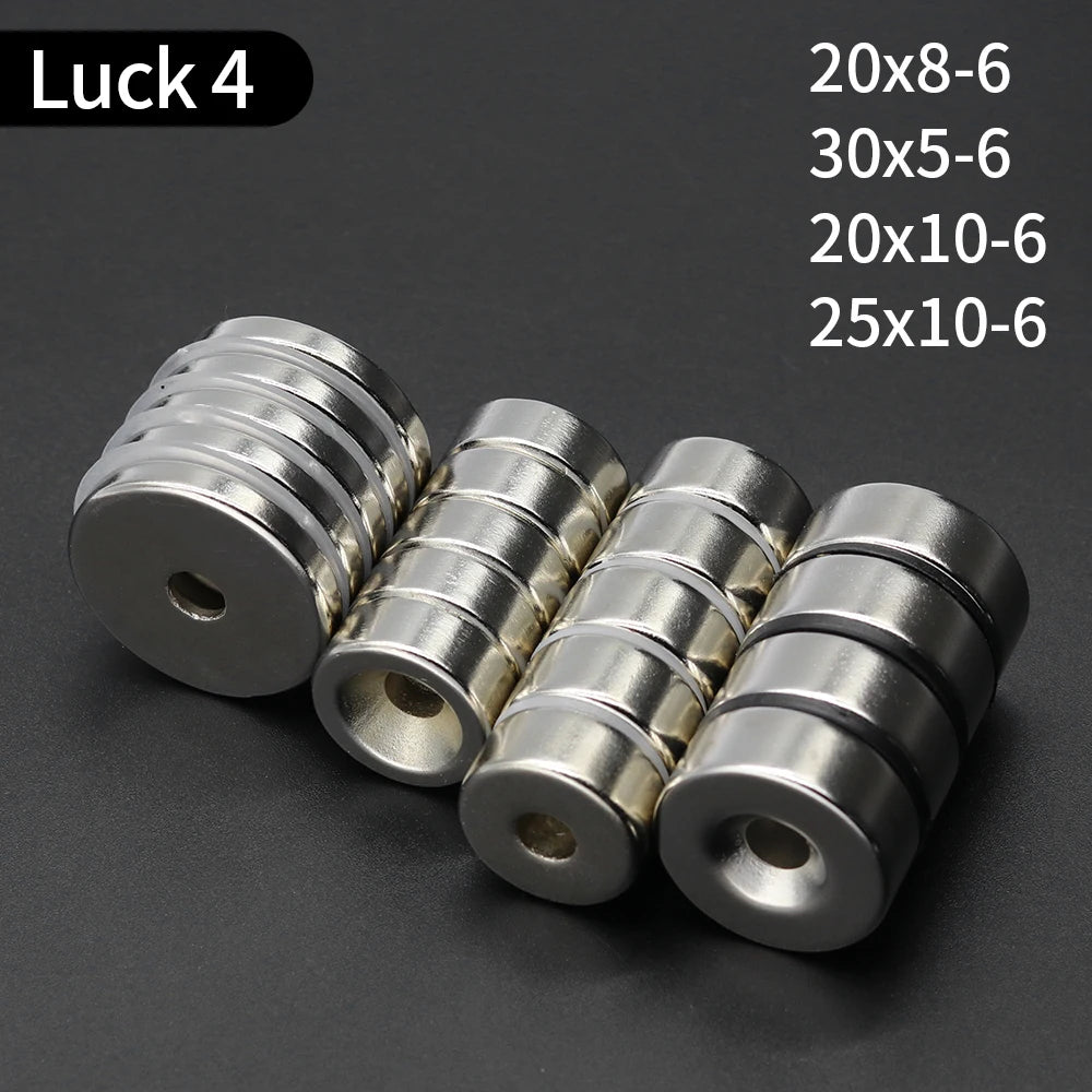 Round Magnet 8/10/12/15/20/25/30mm x Hole3/4/5/6mm Neodymium Magnet N35 Permanent NdFeB Super Strong Powerful Magnets With hole