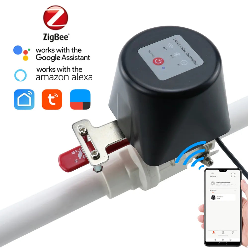 1/2" 3/4" 1" Tuya Zigbee Smart Gas Valve Садовый таймер отключения воды Контроллер полива с Alexa Google Assistant SmartLife