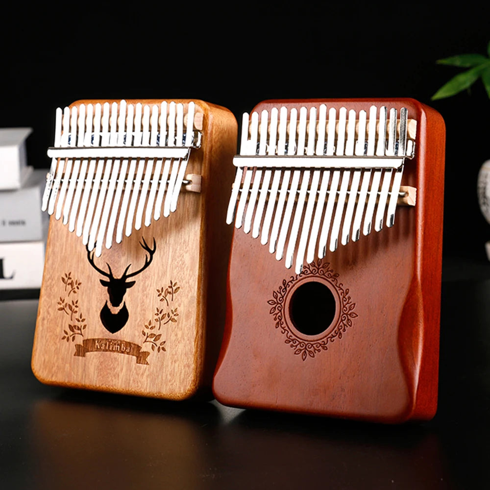 Kalimba music instrument Thumb Piano 17 Keys Mahogany Wood Finger Piano Combinations Gifts for Kids Portable Mbira Finger Piano