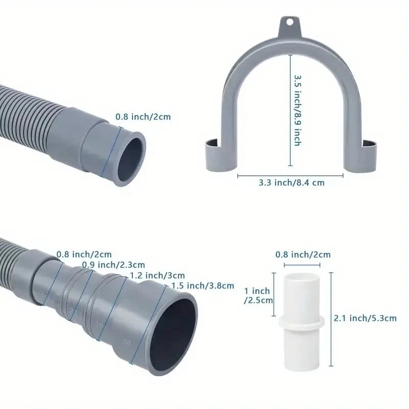 Сливной шланг для стиральной машины, гибкий сливной шланг для посудомоечной машины, наборы для удлинения, гофрированный сливной шланг для стиральной машины 1,5 метра, 2,5 метра