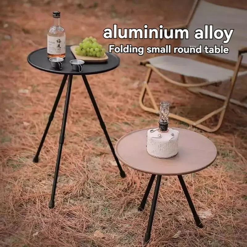 Outdoor Small round Table Camping Leisure Ultra Lightweight Portable Picnic Garden Table, Coffee Table, Tea Table, Dining Table