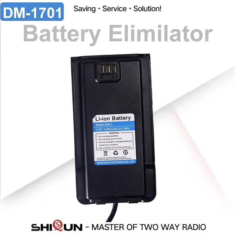 DM-1701 Battery Elimilator Car Charger DC 12V For Baofeng DMR Digital Walkie Talkie Two Way Radio Accessories Designed for 1701