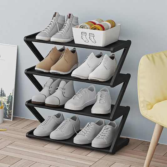 Simple 7-shaped Fabric Dust-proof Shoe Rack Shoe Cabinet Multi-functional Household Multi-layer Space-saving Shoe Storage Rack