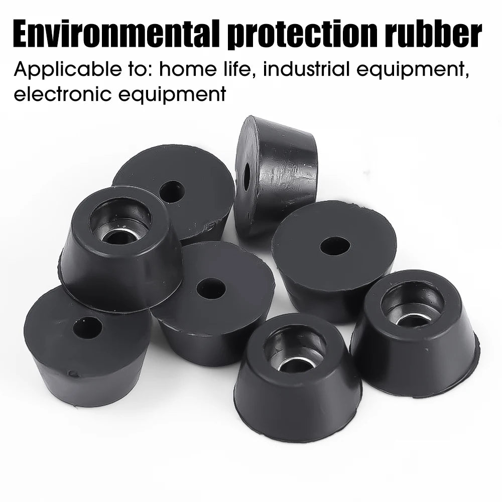 8/24Pcs Rubber Pads Floor Protectors Table Chair Furniture Leg Cover Speaker Cabinet Bottom Black Tips Absorber Non-slip Gasket