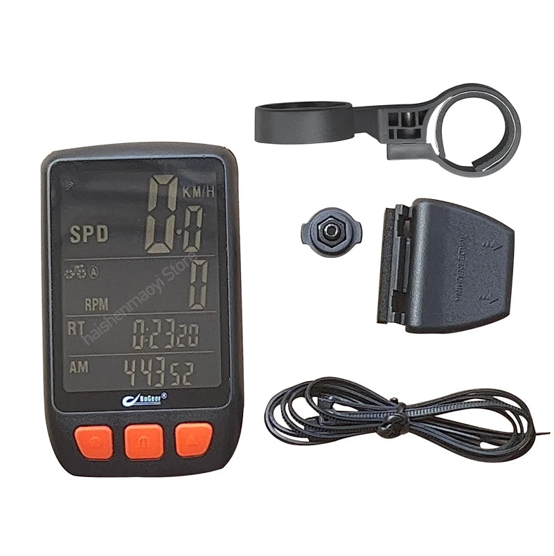 BOGEER Wireless Bike Speedometer Backlight USB Rechargeable Bike Cycling Computer Bicycle Speed Meter Odometer Bicycle Computer