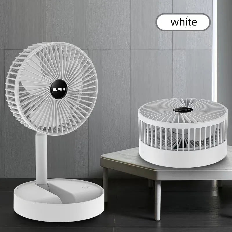 Stand Fan, 6 Inch Folding Portable Telescopic Floor/USB  with  Rechargeable Battery,3 Speeds Super Quiet Adjustable Height