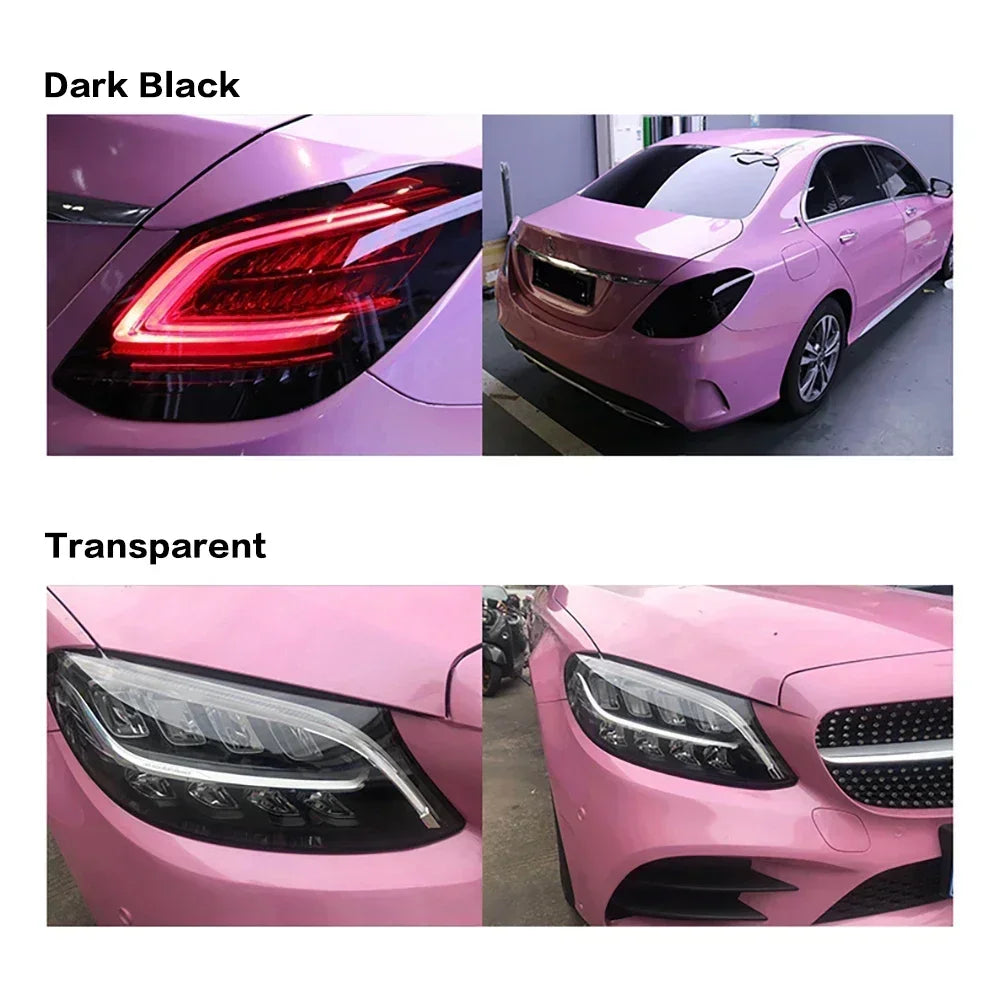 30*200cm Car Headlight Tint Fog Light Taillight Smoke Black Tint Vinyl Film Waterproof Film for Headlights Car Body Film