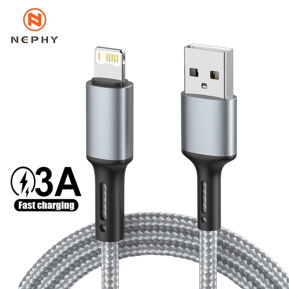 كابل شاحن USB سريع الشحن لهاتف iPhone 14 13 12 11 Xs Max Xr X 8 7 6 Plus 5 SE iPad Origin Mobile Phone كابل بيانات طويل 2 متر 3 متر