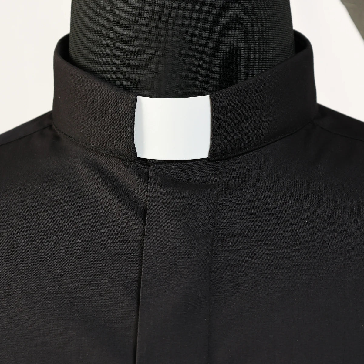 Catholic Clergyman Costume Women Men Ortodox Priest Shirt Tab Collar Church Uniform