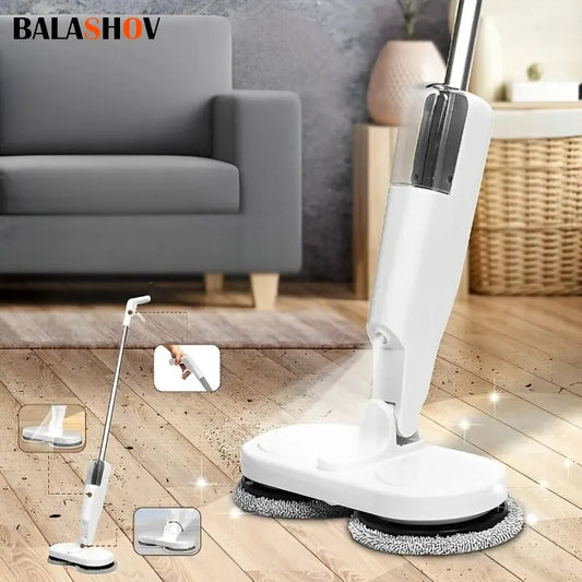 Wireless Electric Spin Mop Cleaner Automatic 2 in 1 Wet & Dry Home Cleaner Car Glass Ceiling Door Windows Floor Scrubber Machine