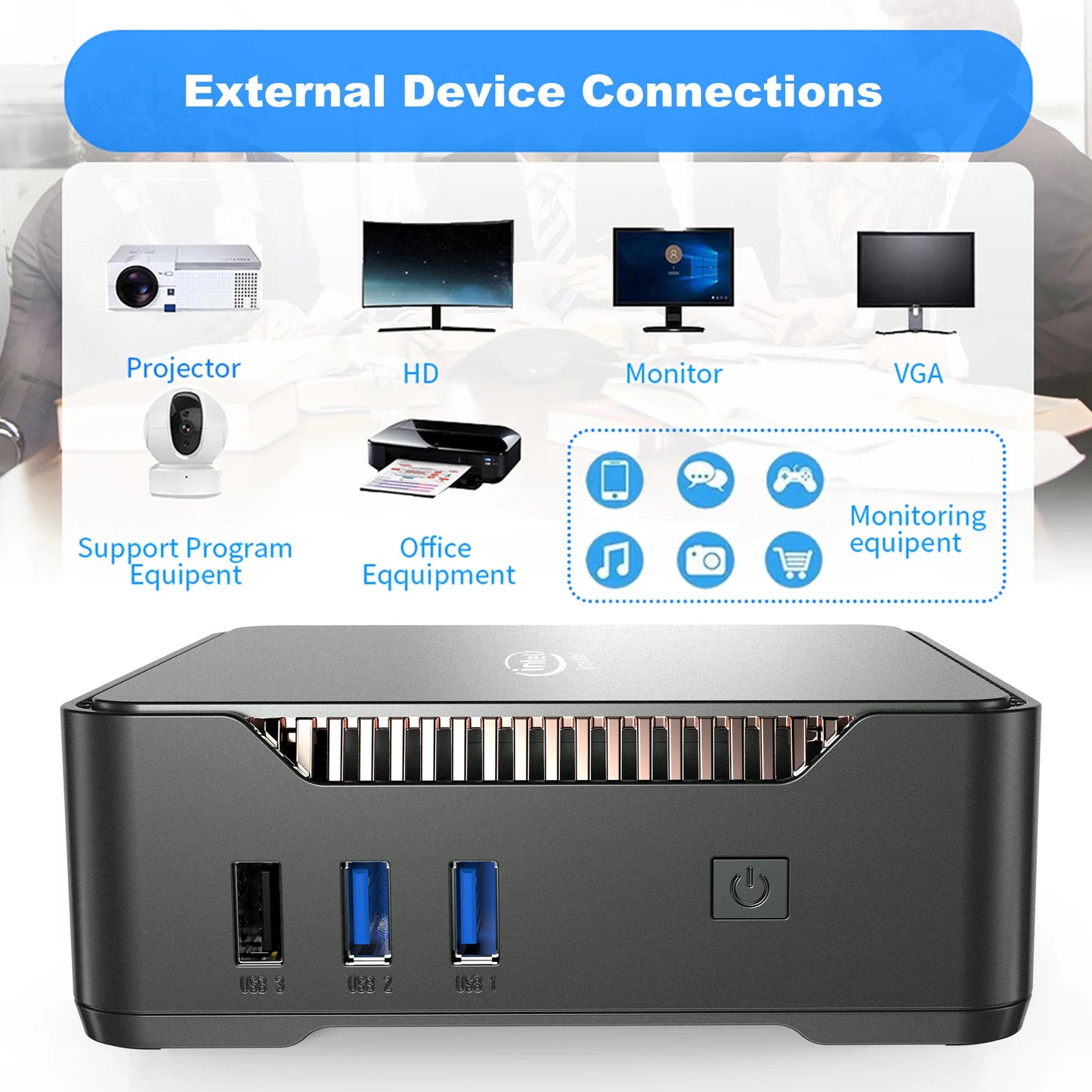 GK3V Mini PC DIY игровой компьютер Intel Alder Lake N100/N95 8 ГБ 16 ГБ 1 ТБ NVMe Windows 11 Pro 4K HD VGA Win 11