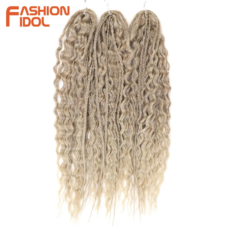 Ariel Hair Synthetic Twist Crochet Curly Hair 24 Inch Water Wave Braid Hair Ombre Blonde Brown Deep Wave Braiding Hair Extension