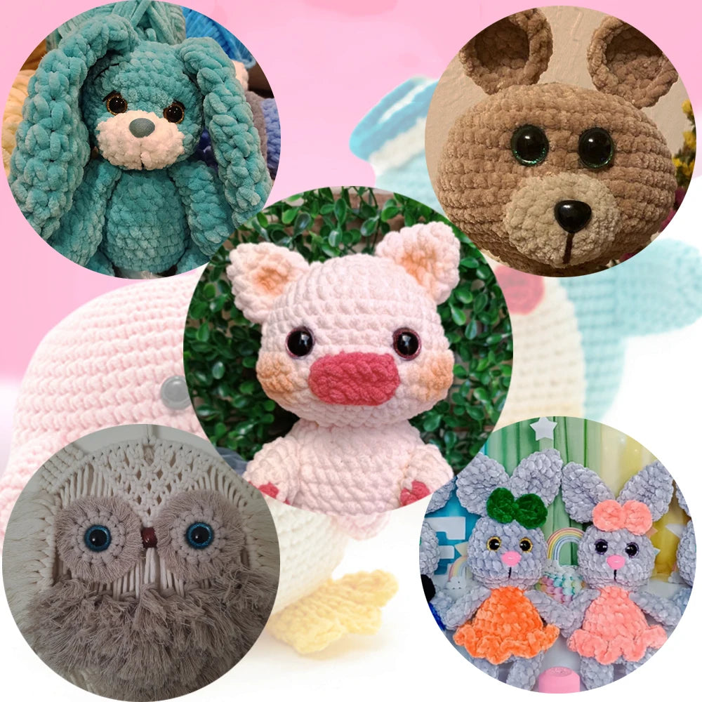 20 قطعة ثلاثية الأبعاد البلاستيك بريق عيون السلامة للعب الكروشيه Amigurumi لتقوم بها بنفسك مزيج السائبة أحجام مختلطة لعبة دمية صنع 10/12/14/16/18/20/22 مللي متر