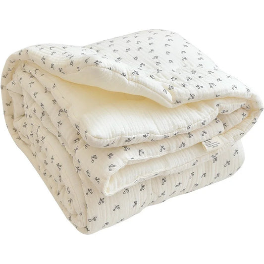 Newborn Baby Unisex Blanket Winter Cotton Knitted Infant Bed Sleeping Covers Quilts Toddler Stroller Swaddle Wrap Bedding Quilt