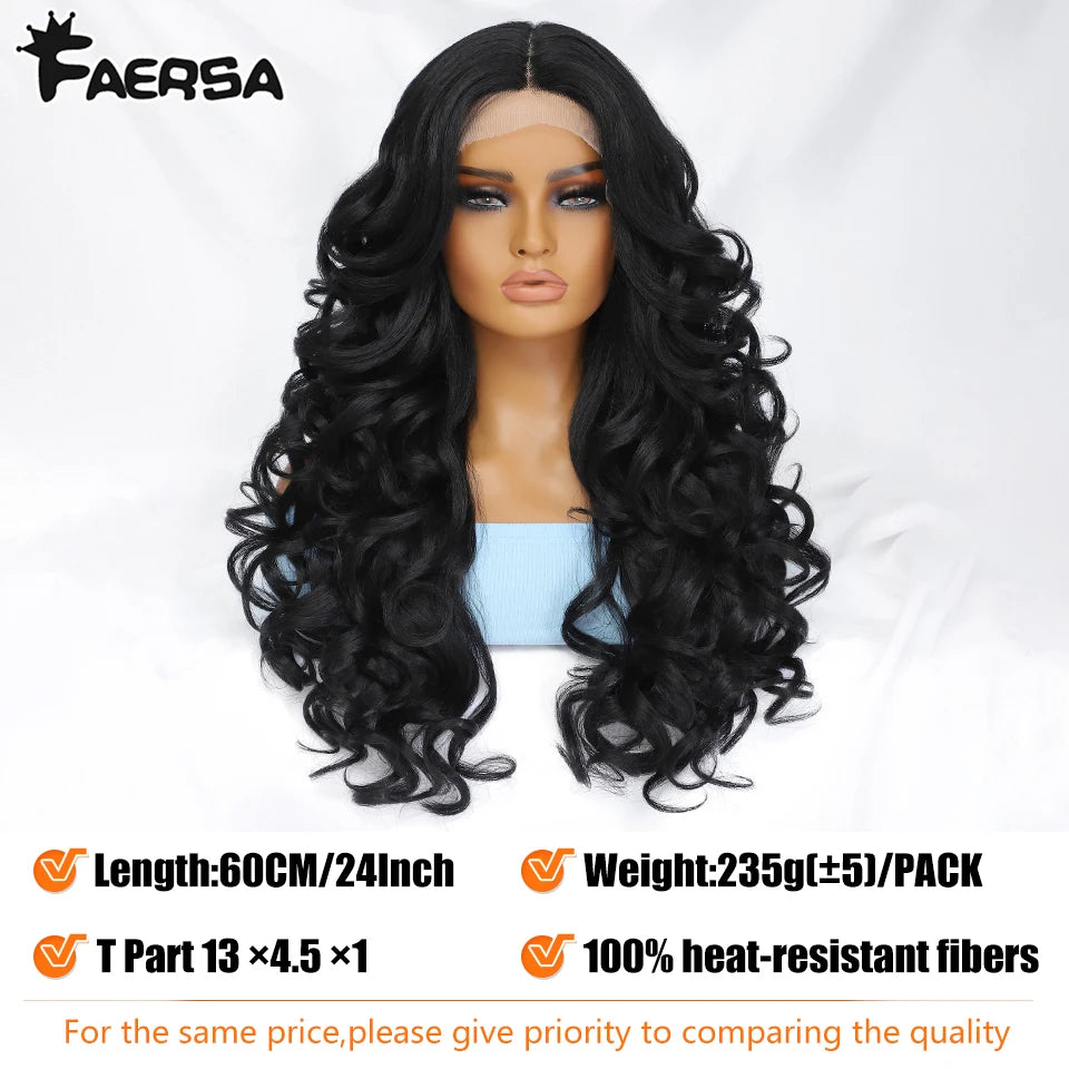 Black Brown Curly Wig Synthetic Lace Front Wigs For Women Glueless Blonde Orange Female Lace Wig 13X4X1 Cosplay Hair Daily Use