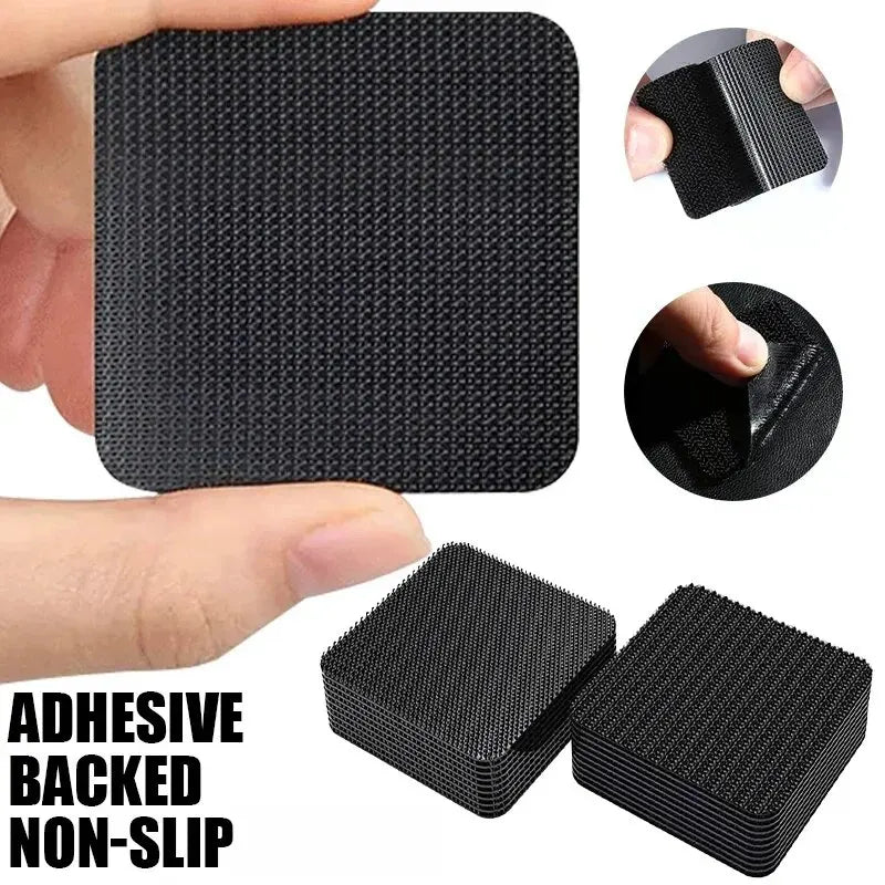 5/10pairs Carpet Mat Fixing Stickers Universal Car Foot Pad Invisible Non Slip Tape Nylon Magic Tape Auto Traceless Adhesive