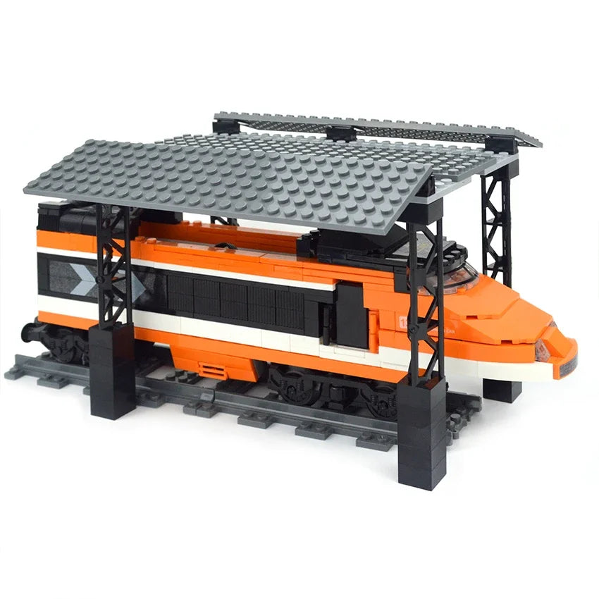 City Trains DIY Building Blocks Straight Curved Rail Bricks Parts Bridge Tunnel Model Soft Flexible Cross Tracks Railway MOC Toy