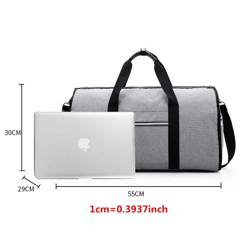 Portable Luxury Suit Storage Bag 2 in 1 Busines Travel Duffel Bag Men's Garment Bag Shoulder Trip Handbag Clothing Luggage Bag