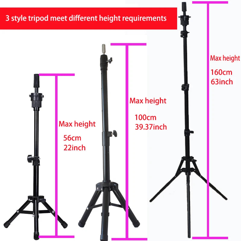 Training Head Kit For Hairstyles Mannequin Head With 100% Synthetic Hair Dressing Head Doll  With Clamp Wig Stand Tripod