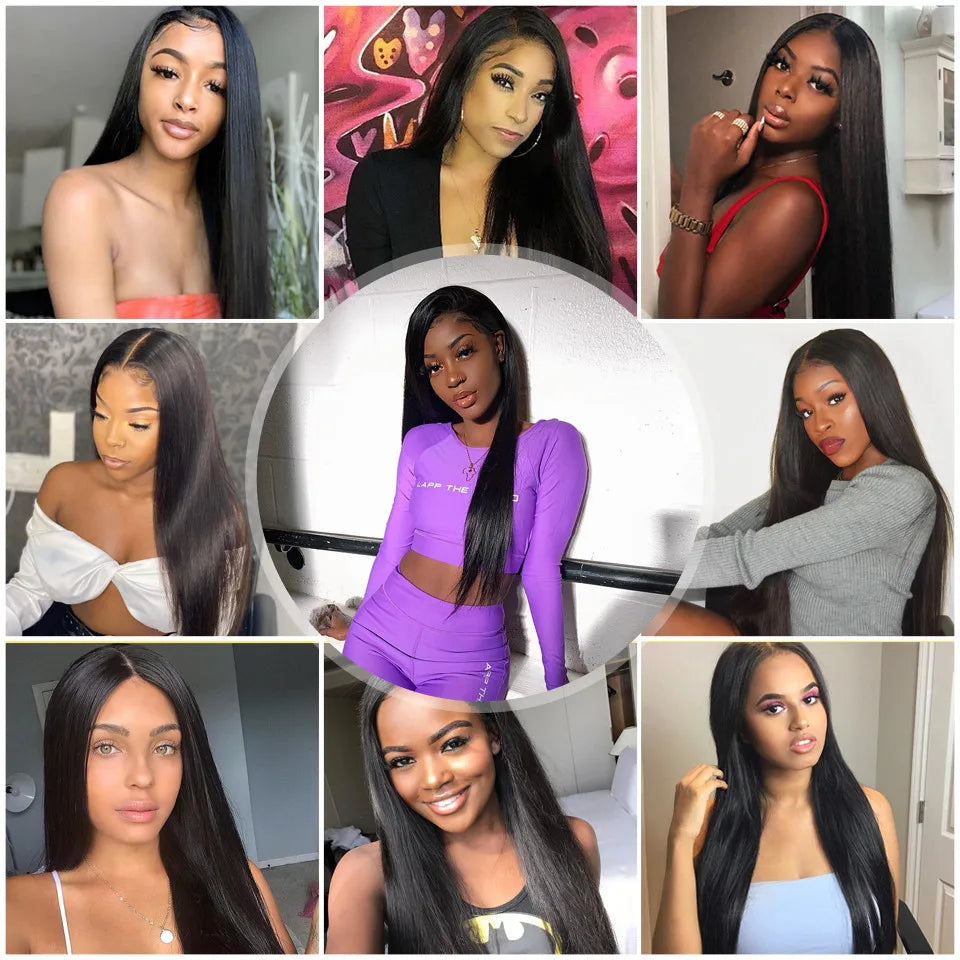 BAHW 12A Brazilian Bone Straight Hair Bundles Wholesale Cheap Natural Color 100% Virgin Human Hair Extensions For Black Women