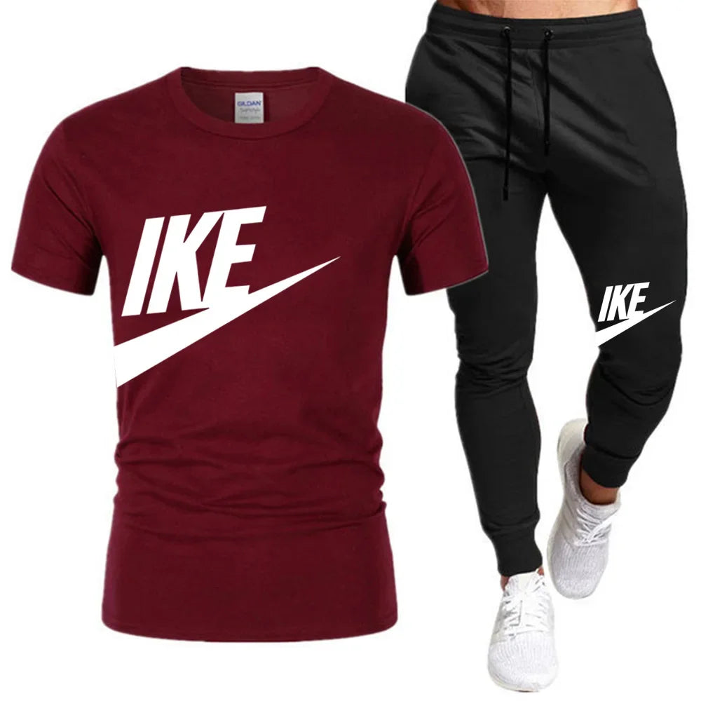 Summer Men's Sets Fashion Korean Tracksuit Men Short Sleeve T Shirts+sport Shorts Suit Men Casual Men Clothing Mens Joggers Sets