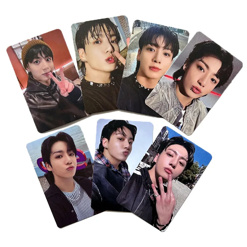 7Pcs/Set Kpop Idol Lomo Card Postcard Solo Album Golden Photo Print Cards Picture Fans Gifts Collection