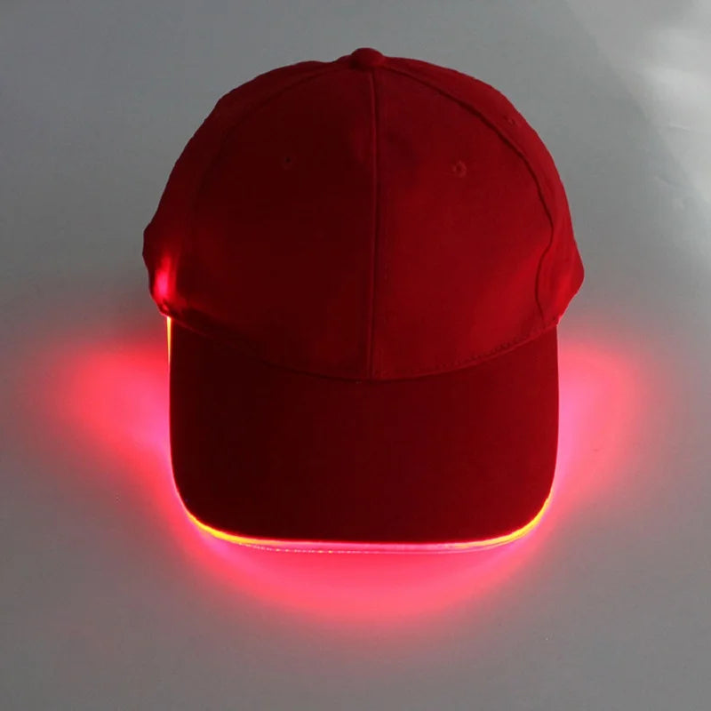 Fashion Flashing Baseball Cap Adjustable LED Light Hip-Hop Luminous Hat KTY Bar Party Sporting Fun Event Night Illumination Cap