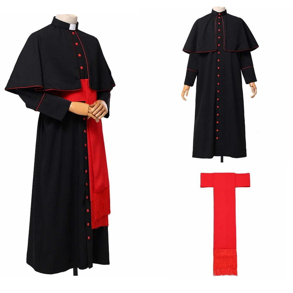 Catholic Priest Vestments Cassock Uniform Pastor Minister Orthodox Costume