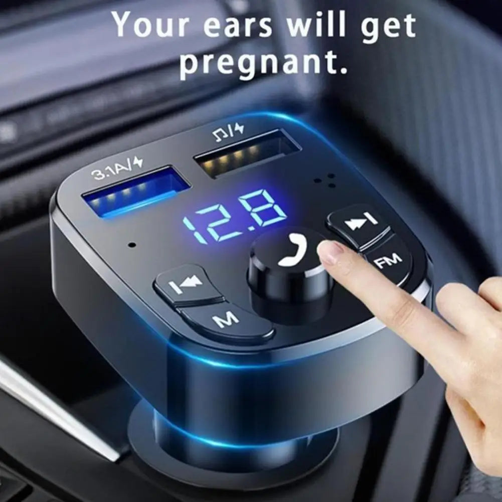 Car Bluetooth FM Transmitter 87.5-108 Mhz Audio Car Mp3 Player 5V Output USB Auto Car Fast Charge Electronic Accessories 12-24V