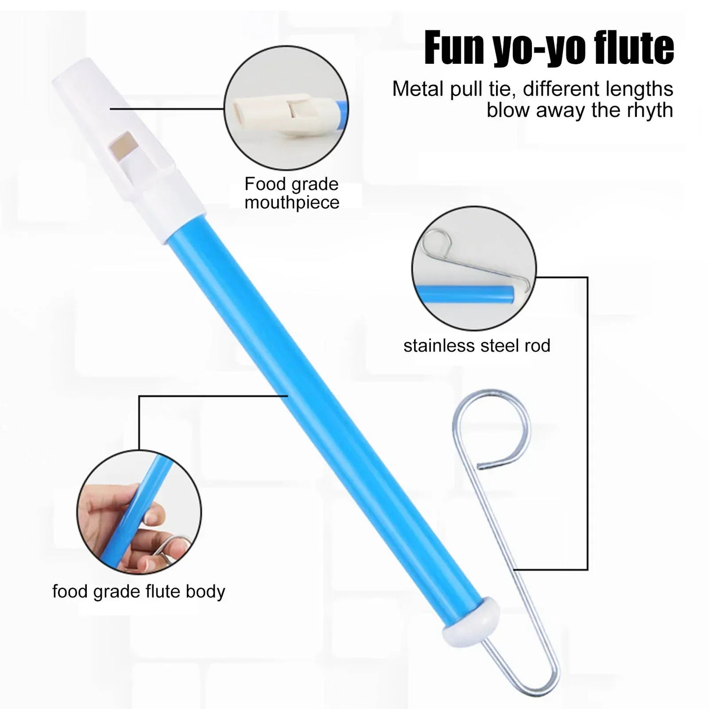 Kids Slide Whistle with Steel Sliding Rod Musical Instrument Toys for Children Blowing Flute Parent-Child Games Favors Fun Gifts