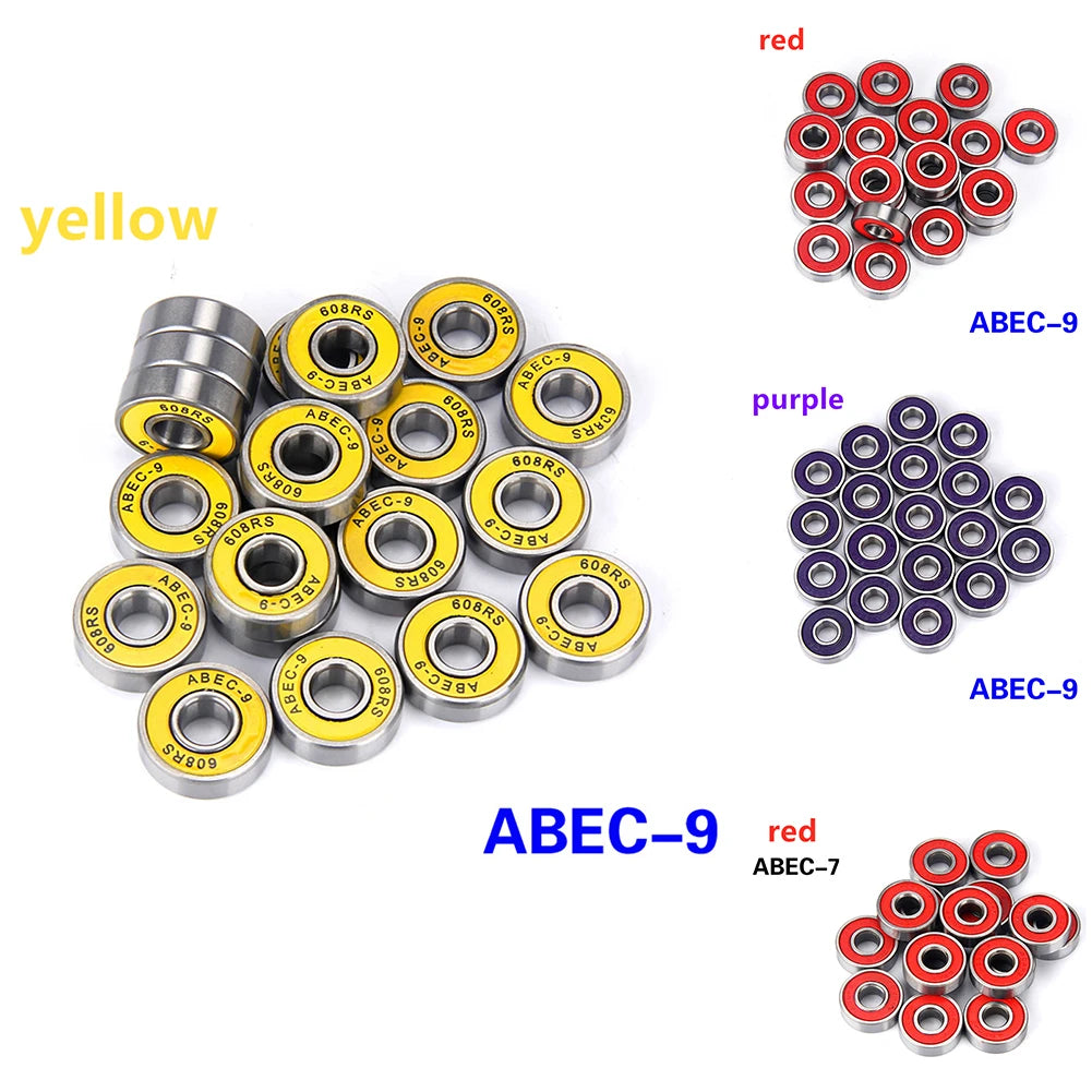 ABEC-7/ABEC-9 608 Колесо для скейтборда Роликовые стальные герметичные шарикоподшипники 8x22x7 мм Подшипники для скейтбордов Аксессуары для скутеров