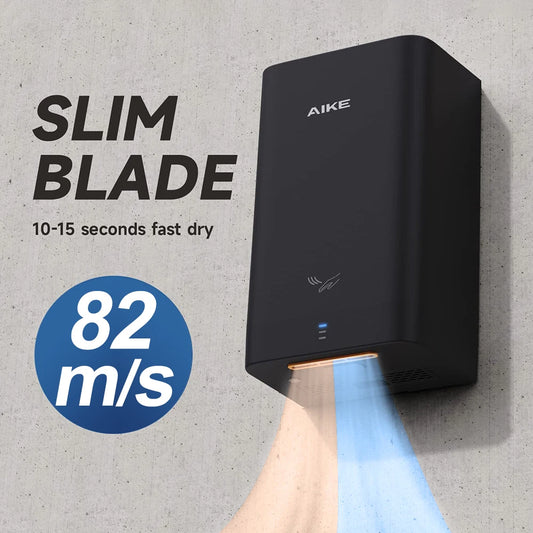 AIKE Mini Portable Hand Dryer Household Automatic Wall Hand Dryers Bathroom Drying Hands Quickly 10-15s ABS Material AK2822