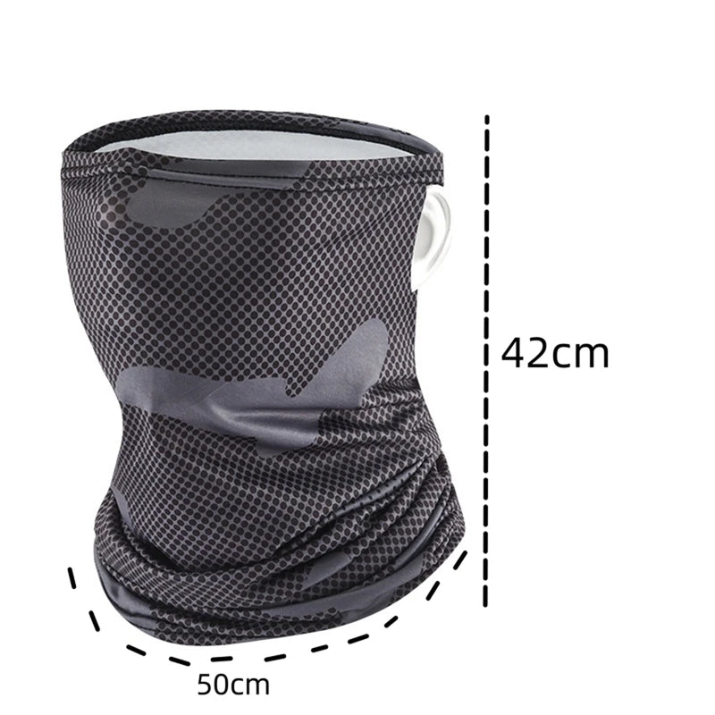 Шарф с защитой от ультрафиолета Ice Silk Face Cover Mask Neck Tube Быстросохнущая бандана Outdoor Fishing Cycling Magic Motorcycle Breathable Bandana