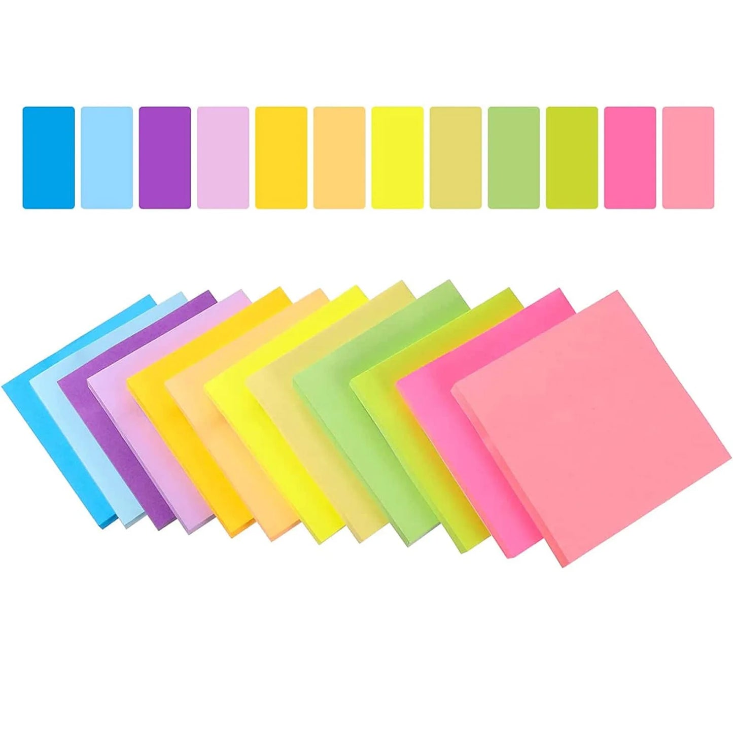 6 pcs fluorescent color 3*3inch Sticky Note Posted It Note Pads Stickers Planner Sticker Notepad Memo pad School Office Supplies