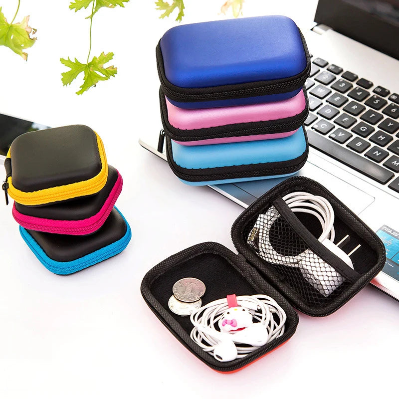 Earphone Protective Bag Box Hard Case Digital Charger Headphone Storage Bag Usb Data Cable Organizer Carrying Pouch Storage Bag