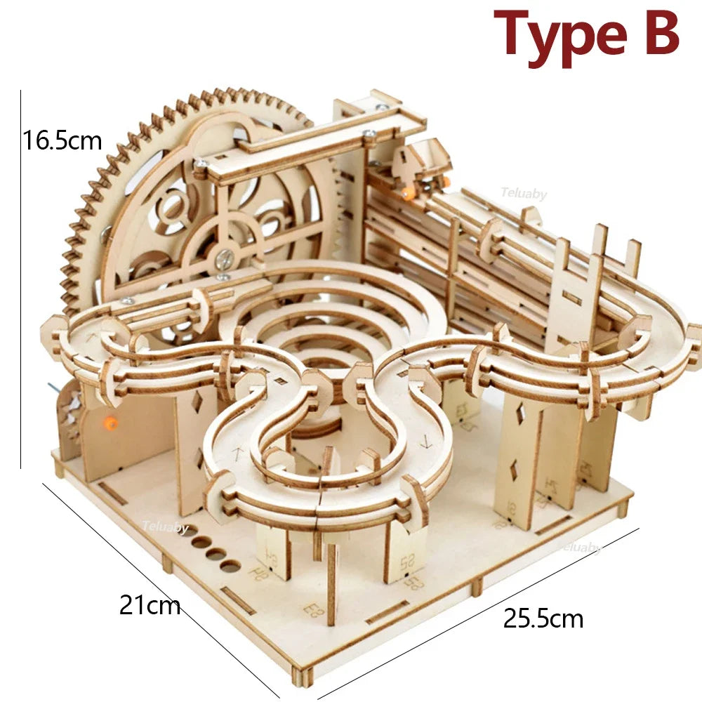 3D деревянная головоломка Marble Runs механические головоломки самостоятельная сборка игрушки STEAM развивающие игрушки модель строительные наборы для детей подарок для взрослых