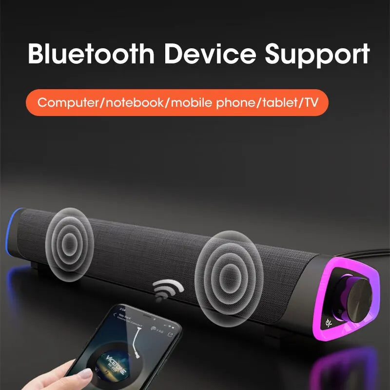 4D компьютерная акустическая панель стереозвук сабвуфер Bluetooth динамик для ноутбука Macbook музыкальный плеер проводной громкоговоритель